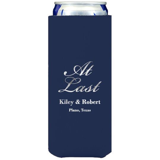 At Last Collapsible Slim Koozies